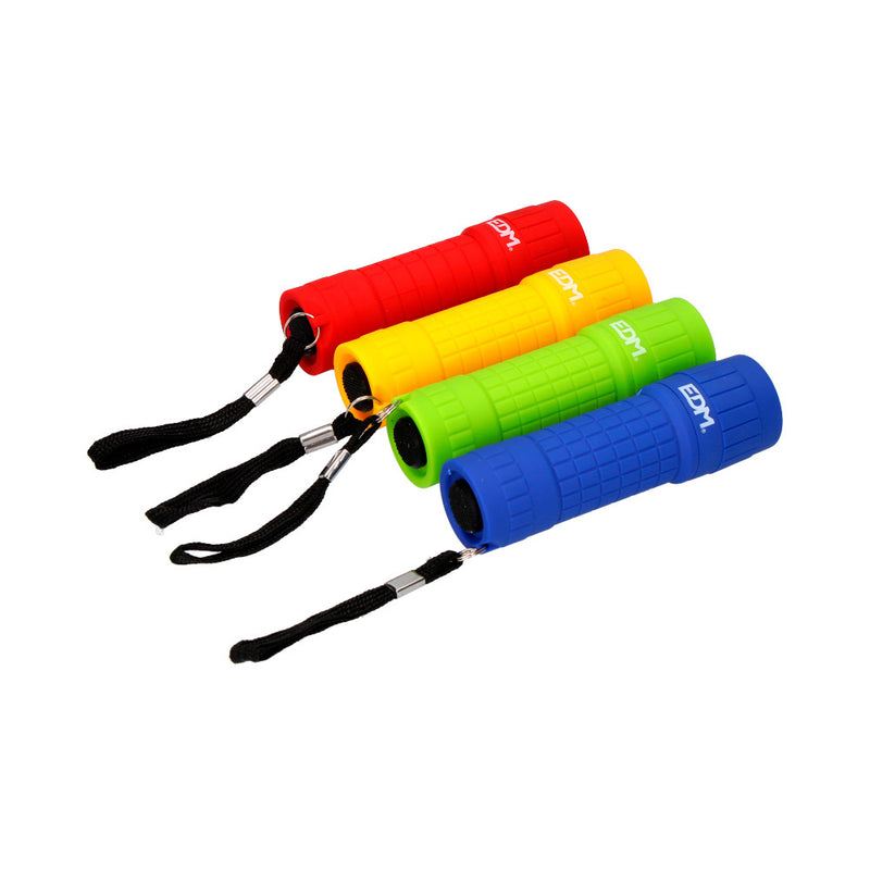 1 Led "Cob" Flashlight 60Lm 3Xaaa (Batteries Included) Assorted Colors Edm