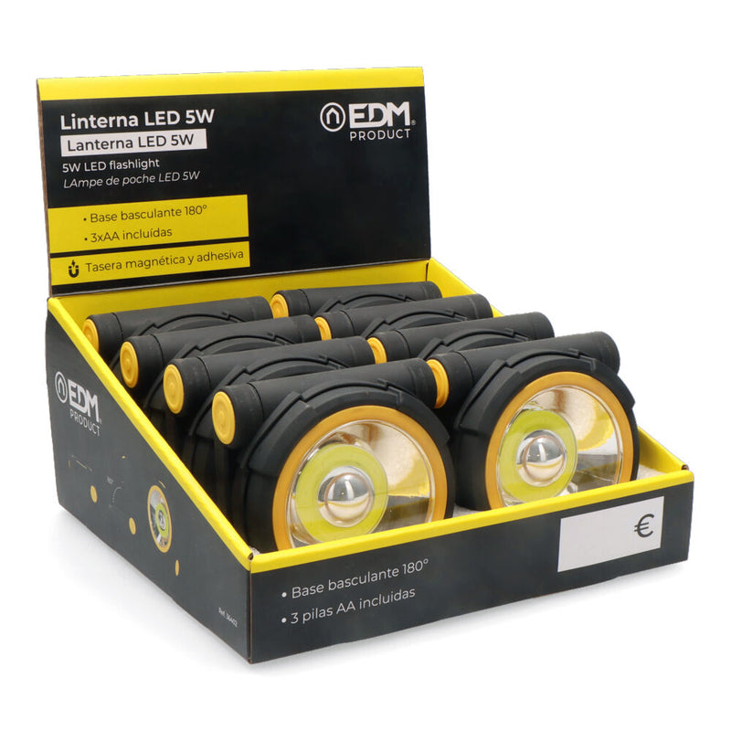 Linterna De Led 150Lm 2 Potencias + Luz De Emergencia 3Xaa (Pilas Incluidas) Edm