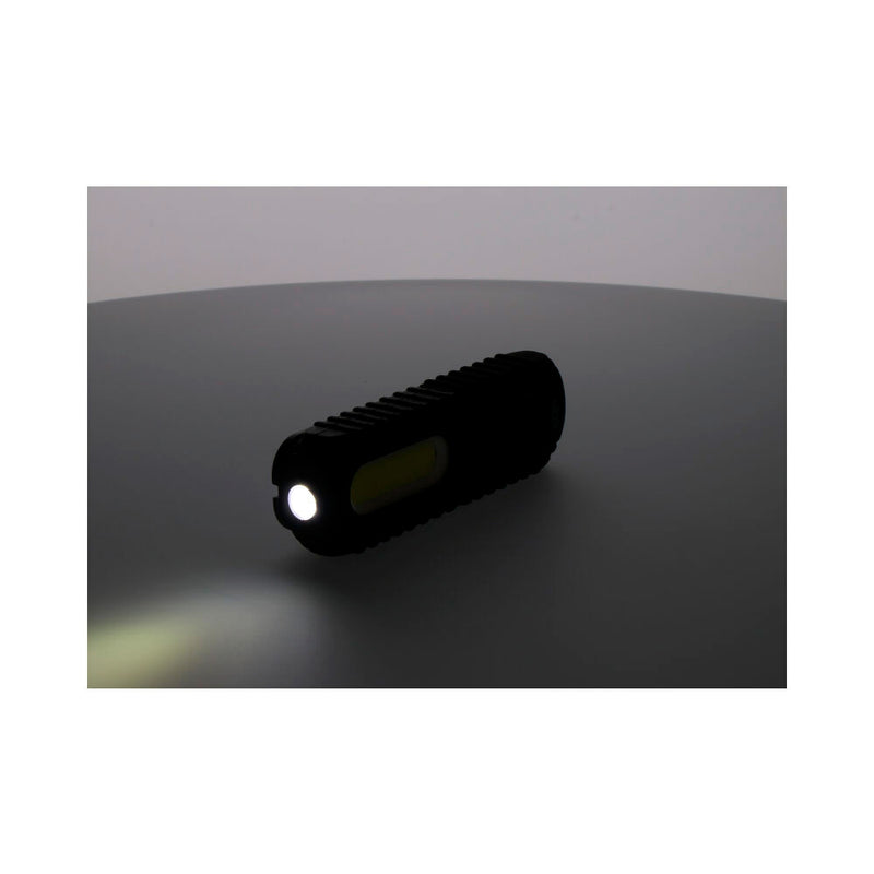 Led Flashlight Cob 3W 90Lm + 5W 300Lm Rechargeable With Usb, With Hook + Magnet + Support, Edm