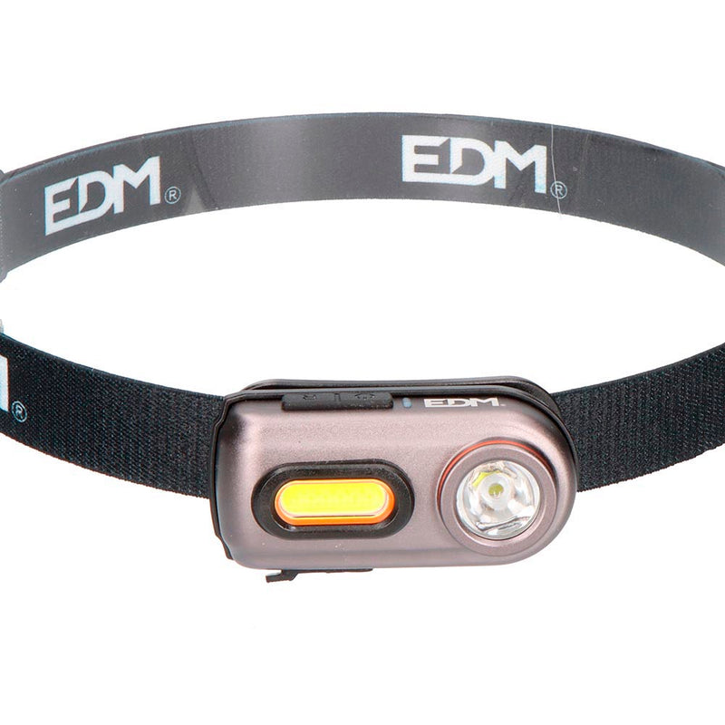 Headlamp 2 Leds 3W+5W 400Lm Rechargeable, Edm