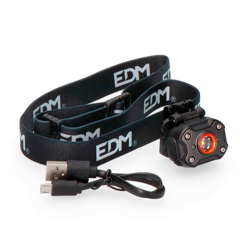 Mini Headlamp 1 Led 8W 400Lm Rechargeable Edm