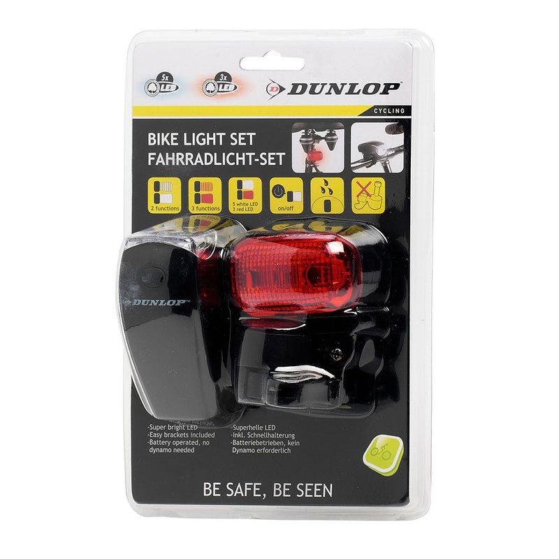 Set of 2 Bicycle Lights, Front and Rear, 2Xaaa (Not Included) Dunlop