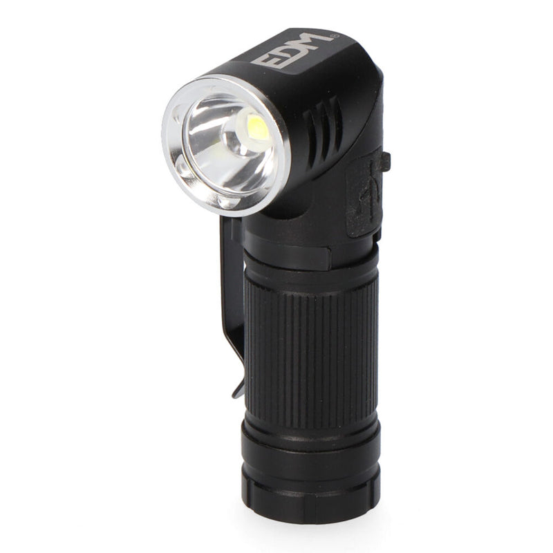 Mini Flashlight 1 Led, Directional Head, Rechargeable 8W 450Lm Edm