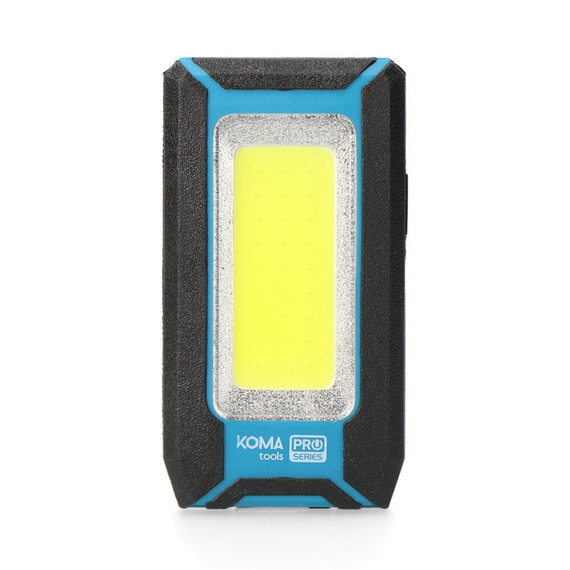 Linterna Led Cob 8W 500Lm Profesional, Recargable Con Usb, Con Gancho + Iman Funcion Power Bank, Incluye Cable De Carga, Koma Tools