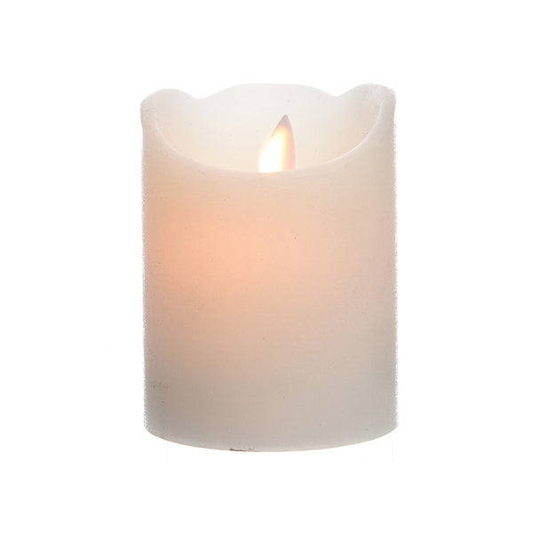 Indoor LED Candle Ø7.5x10cm White Color, Warm White Light