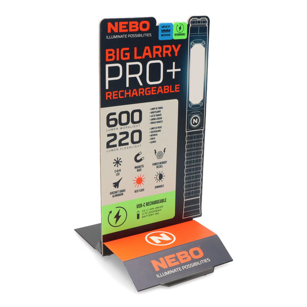 Big Larry Pro+ Nebo Flashlight Display