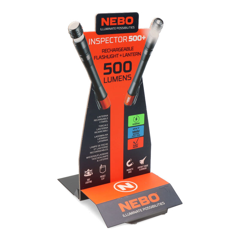 Nebo Inspector 500+ Flashlight Display