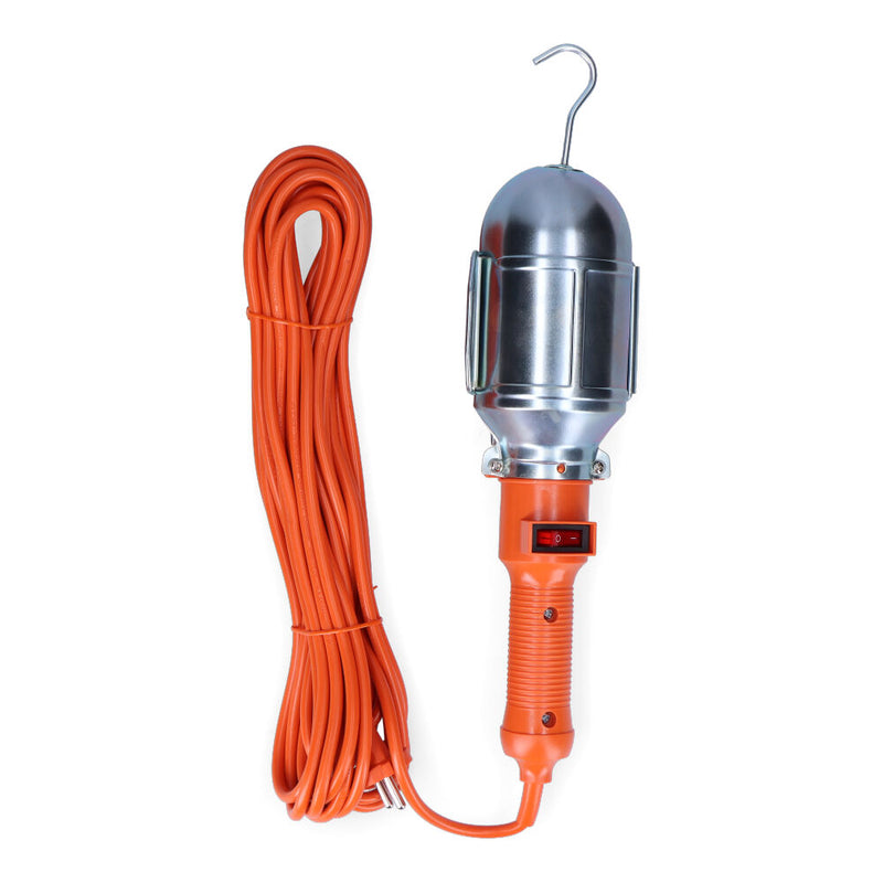 Portable Lamp with Hook and Metal Switch, E-27 (5M Cable)