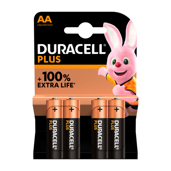 Duracell Plus Power Aa Alkaline Battery - Lr06 1.5V (Blister 4 Units,) Ø14.5X50.5Mm