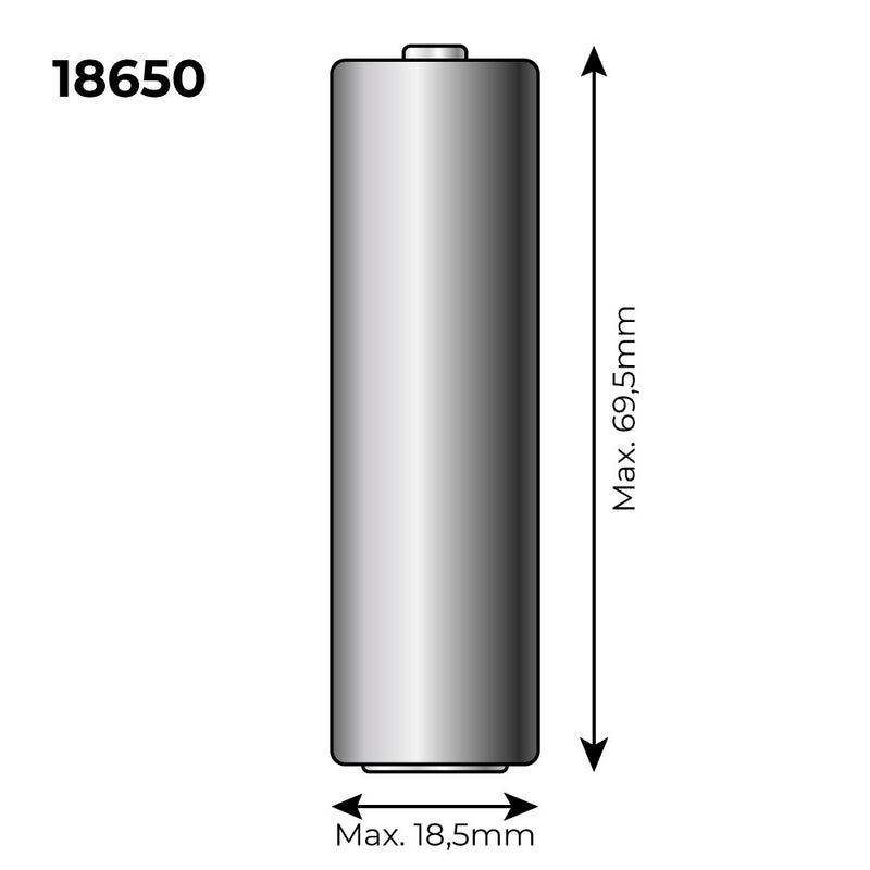 Rechargeable Lithium Battery 3.7V 2300mAh (Replacement Ref: 36100/36105/36115/70390) Mod: 18650 Ø18´5Mm X 69´5Mm