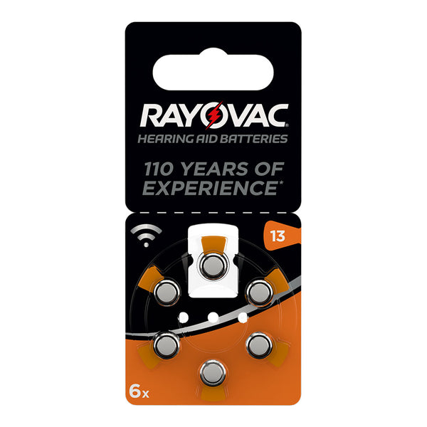 Micro Battery for Rayovac Hearing Aid Za13 1.45V (Blister 6 Batteries) Ø8X6Mm