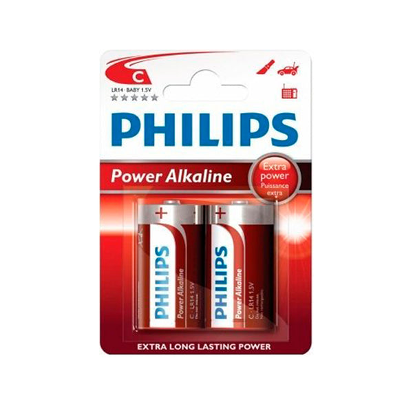 Pila Alkalina Philips C - Lr14 1,5V (Blister 2 Unid,) Ø26,2X50Mm