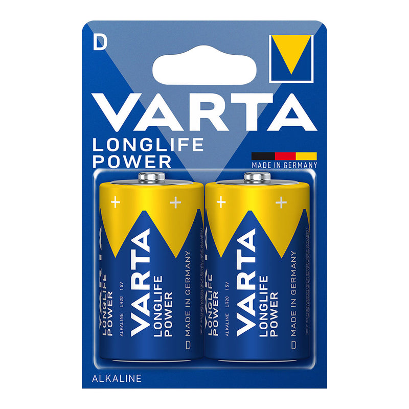 Varta Alkaline Longlife Power D Battery - Lr20 (Blister 2 Units,) Ø34.2X61.5Mm