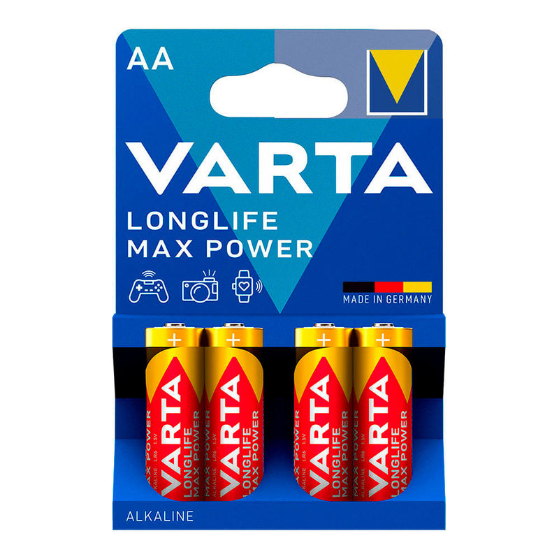 Pila Varta Longlife Max Power Aa - Lr06 (Blister 4 Unid,) Ø14,5X50,5Mm