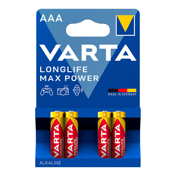 Varta Longlife Max Power AAA Battery - Lr03 (Blister 4 Units,) Ø10.5X44.5Mm