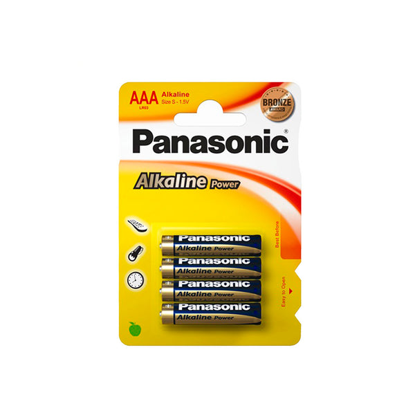 Panasonic Bronze AAA Alkaline Battery - Lr03 1.5V (Blister 4 Units,) Ø10.5X44.5Mm