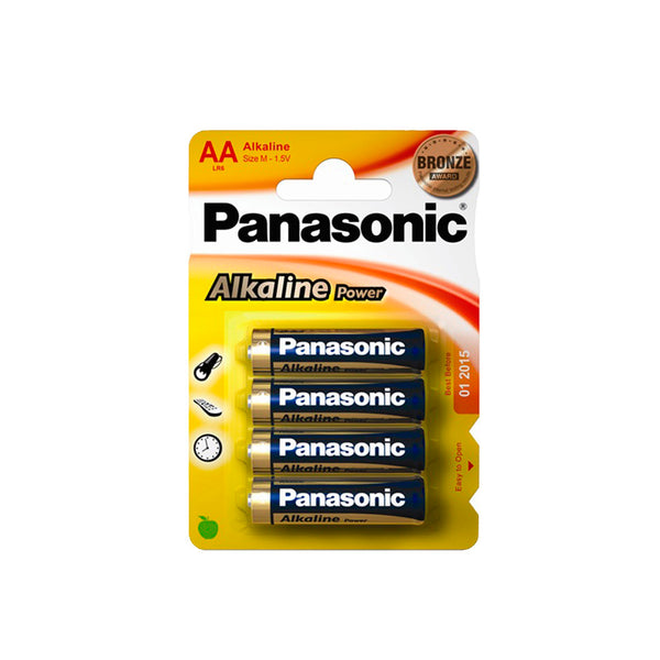 Panasonic Bronze Aa Alkaline Battery - Lr06 1.5V (Blister 4 Units,) Ø14.5X50.5Mm