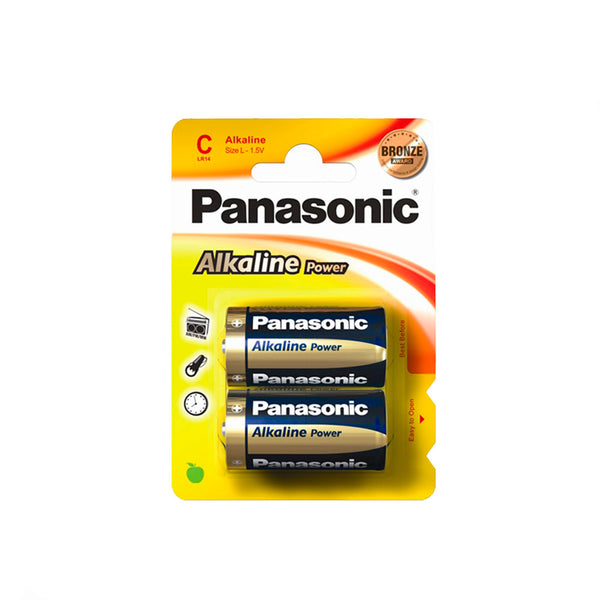 Pila Alkalina Panasonic Bronze C - Lr14 1,5V (Blister 2 Unid,) Ø26,2X50Mm