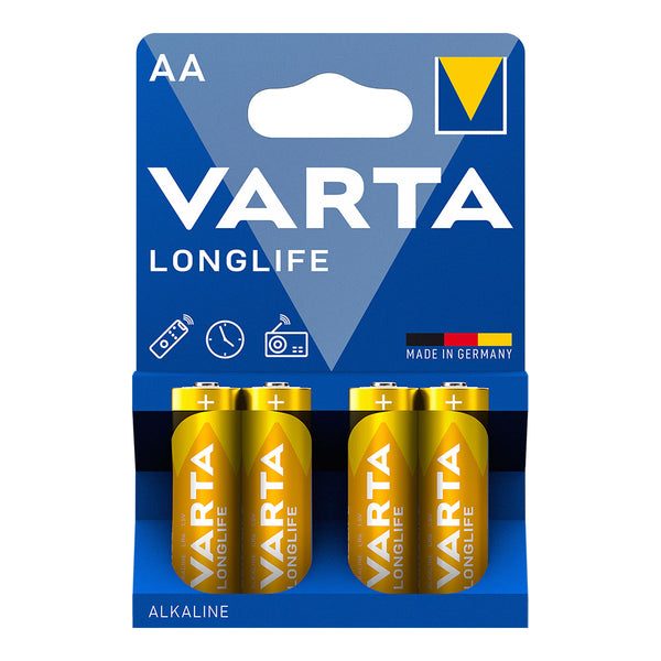 Varta Aa Alkaline Battery - Lr06 Longlife (Blister 4 Units,) Ø14.5X50.5Mm