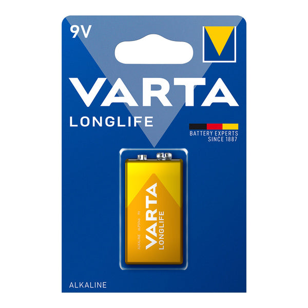 Varta 9V Alkaline Battery - 6Lr61 Longlife (Blister 1 Unit,) 26.5X17.5X48.5Mm