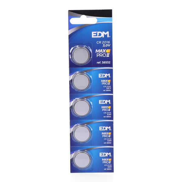 Micro Lithium Button Battery Max-Pro Edm Cr2016 3V Ø20X1.6Mm