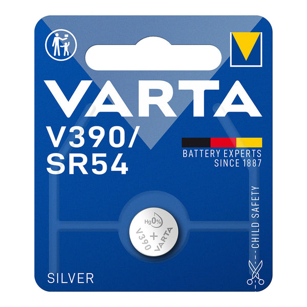 Micro Pila De Boton Varta Silver Sr54 - V390 1,55V (Blister 1 Unid,) Ø11,6X3,05Mm