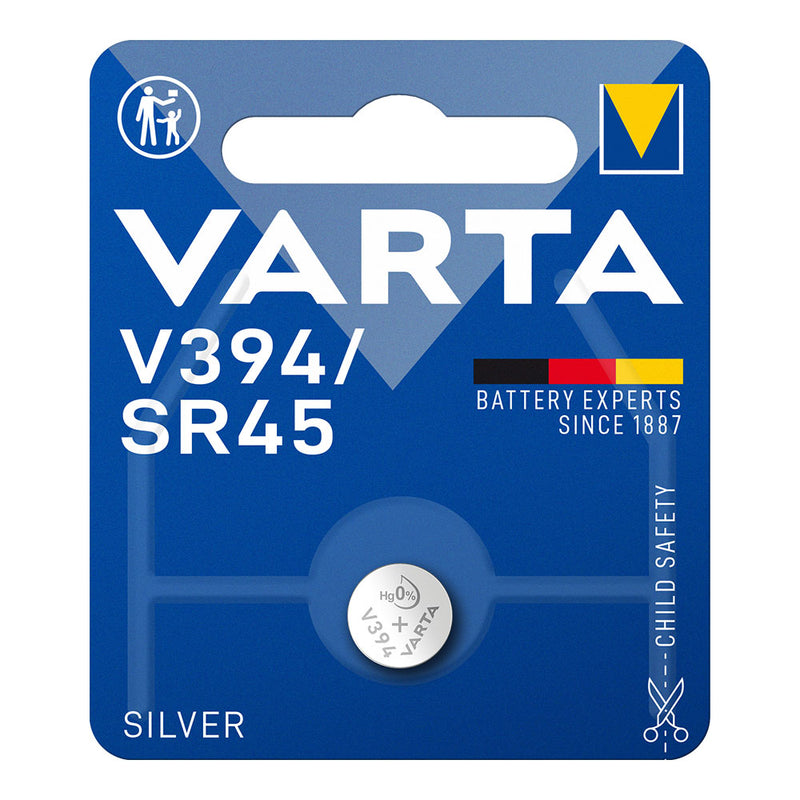 Micro Pila De Boton Varta Silver Sr45 - V394 1,55V (Blister 1 Unid,) Ø9,5X3,6Mm