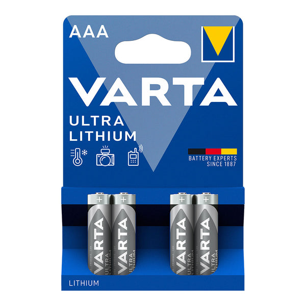 Varta Ultra Lithium Aaa Battery - Lr03 (Blister 4 Units,) Ø10.5X44.5Mm