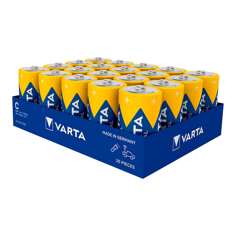 Pack of 20 C Batteries - Lr14 Varta Industrial Pro Ø26.2X50Mm