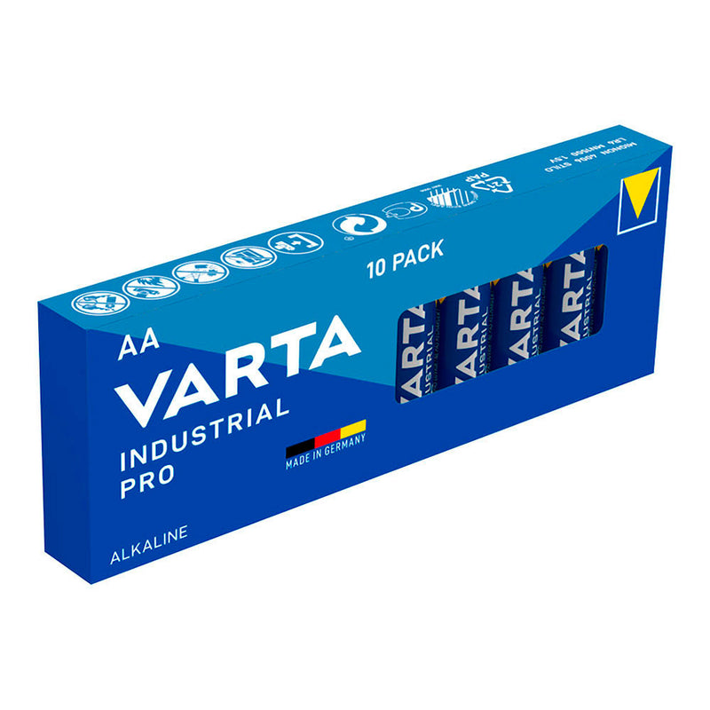 Pack Of 10 AA Lr06 Varta Industrial Pro Batteries Ø14.5X50.5Mm