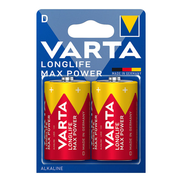 Varta Long Life Max Power D Battery - Lr20 (Blister 2 Units,) Ø34.2X61.5Mm