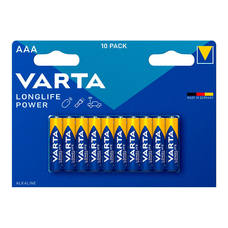 Pila Varta Longlife Power Aaa - Lr03 (Blister 10 Unid,) Ø10,5X44,5Mm