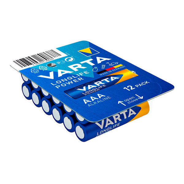 Varta Longlife Power Aaa Battery - Lr03 Box of 12 Units, Ø10.5X44.5Mm