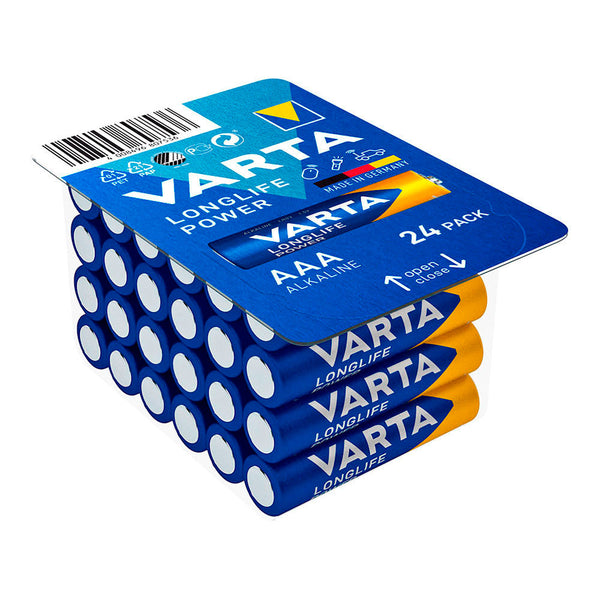 Varta Longlife Power Aaa Battery - Lr03 Box 24 Units, Ø10.5X44.5Mm