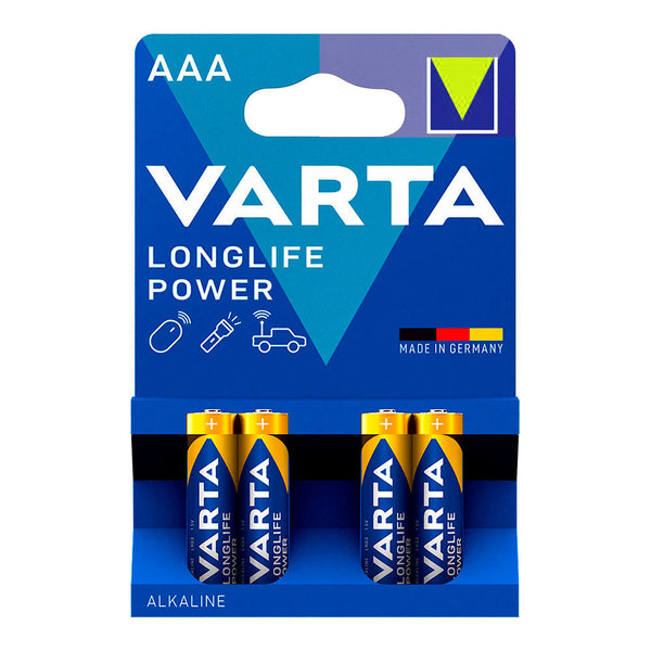 Pila Varta Alkalina Longlife Aaa - Lr03 2 Tiras (10 Blisters 4 Unid,) Ø10,5X44,5Mm  Precio Por Blister