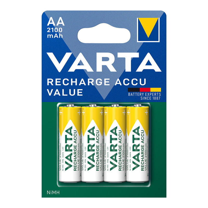 Varta Rechargeable Accu Aa Battery - Lr06 2100Ma (Blister 4 Units,) Ø14.5X50.5Mm