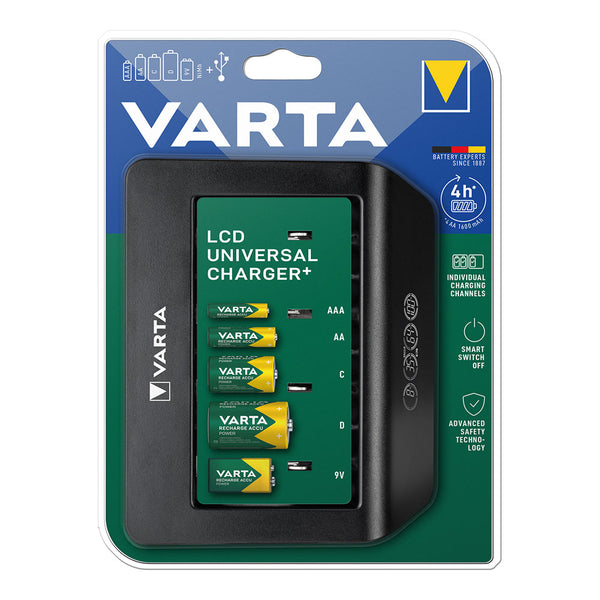 Varta Lcd Multi Charger+Without Batteries 1600Mah 100/220V 4H Universal