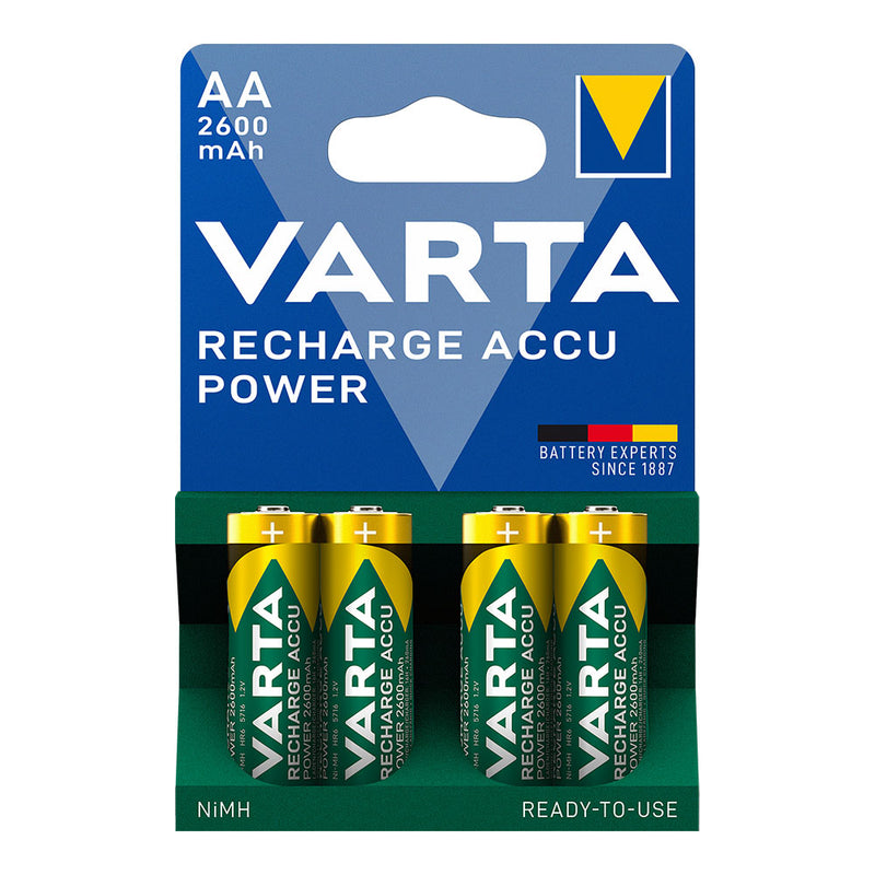 Pila Varta Recargable Accu Power Aa - Lr06 2600Ma (Blister 4 Unid,) Ø14,5X50,5Mm