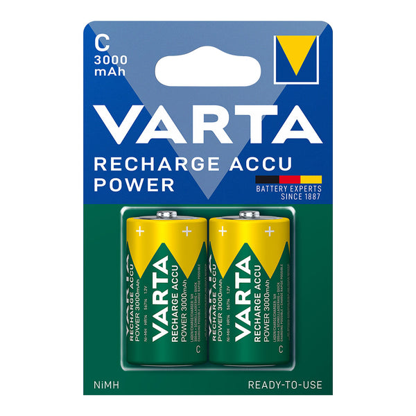 Varta Accu Power C Rechargeable Battery - Lr14 3000Ma (Blister 2 Units,) Ø26.2X50Mm