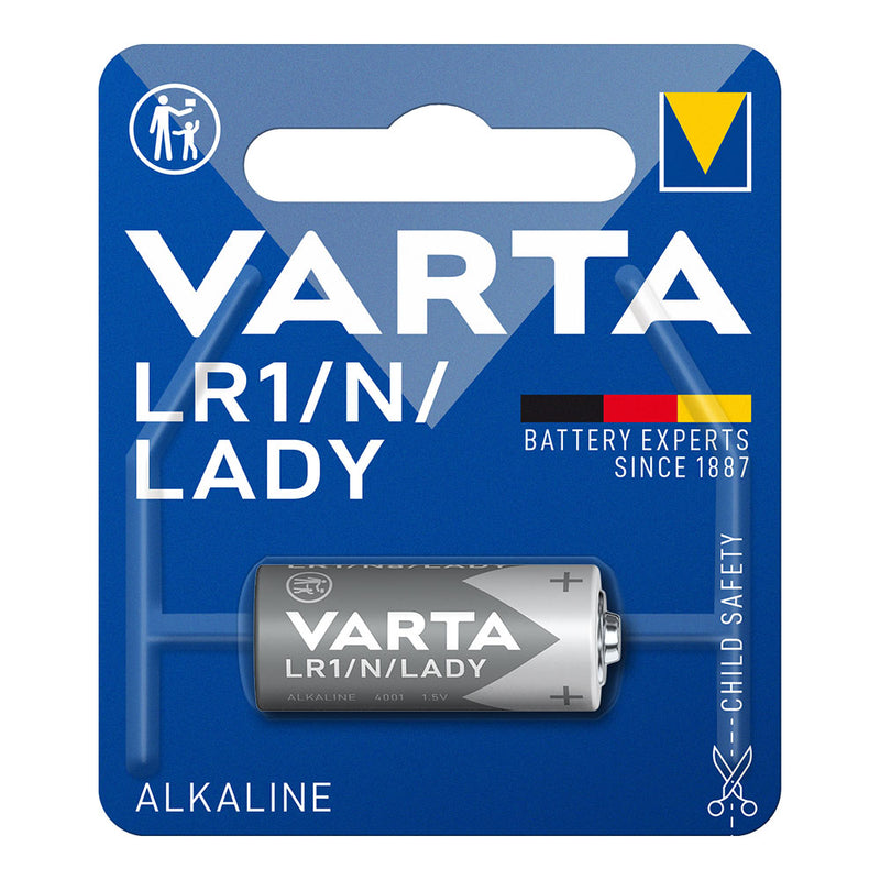 Pila Varta Alkalina Lr1 Lady 1,5V (Blister 1 Unid,) Ø12X30,2Mm