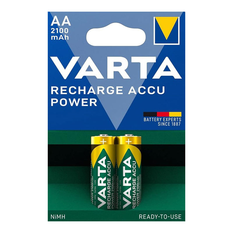 Blister 2 AA batteries 2100 mAh rechargeable Accu Power Varta