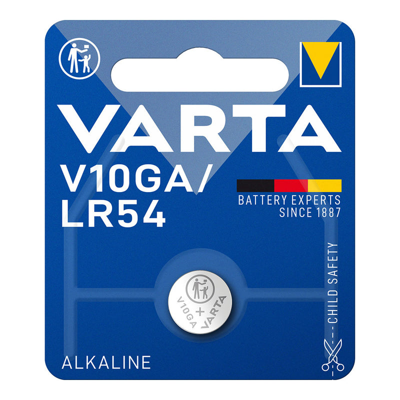 Varta Lr54 Battery - V10Ga 1.5V Alkaline (Blister 1 Unit,) Ø11.6X3.0Mm