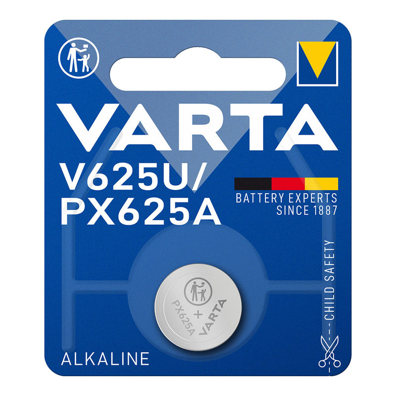 Micro Pila De Boton Varta Alkalina V625U 1,5V (Blister 1 Unid,) Ø16,0X6,2Mm