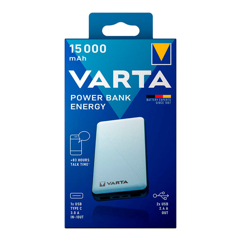 Power Bank Energy 15,000Mah Varta 100/240V 74X21X138Mm