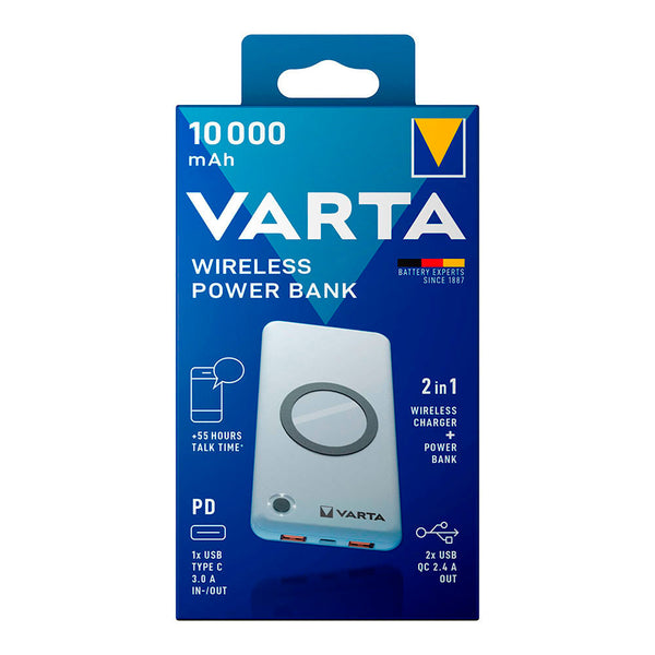 Wireless Power Bank 10,000Mah Varta 100/240V