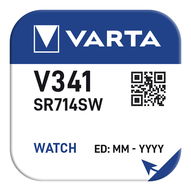 Pila De Boton Sr714Sw - V341 Varta 15Mah (Blister 1 Unid,) Ø7,9X1,45Mm