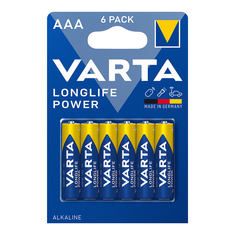 Pila Alkalina Longlife Power Aaa - Lr-3 Varta (Blister 6 Unid,)