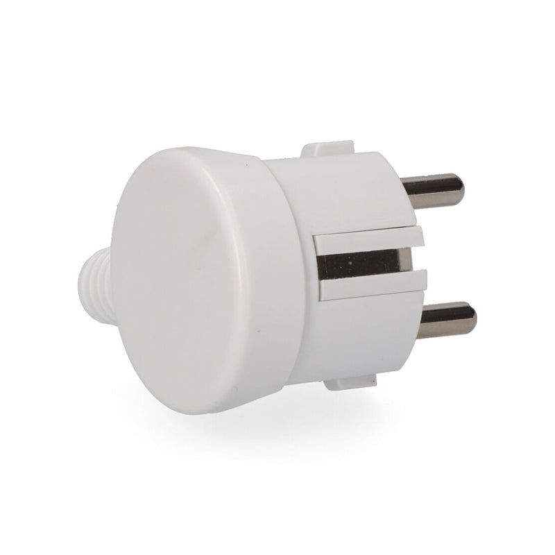 Schuko Plug T/Tl Side Output 4.8Mm 16A 250V White