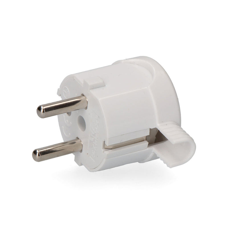 Schuko Plug T/Tl Side Output 4.8Mm 16A 250V White