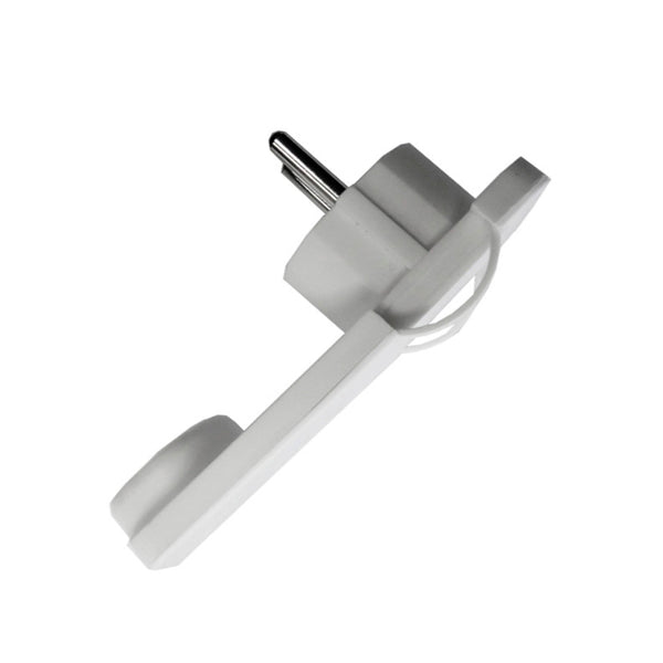 Extra-flat Schuko plug 10/16A T/Tl 4.8mm (shrink-wrapped) White